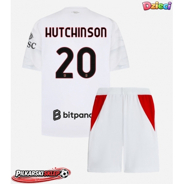 AC Milan Omari Hutchinson #20 Koszulka Wyjazdowa dzieci 2026-27 Krótki Rękaw (+ krótkie spodenki)