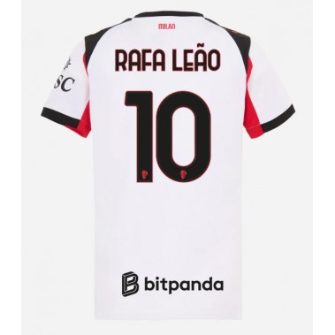 AC Milan Rafael Leao #10 Koszulka Wyjazdowa damskie 2025-26 Krótki Rękaw