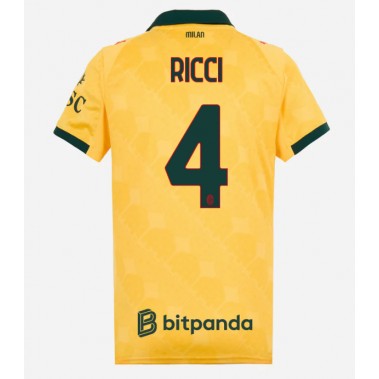 AC Milan Samuele Ricci #4 Koszulka Trzecia damskie 2025-26 Krótki Rękaw AC Milan Samuele Ricci #4 Koszulka Trzecia damskie 2025-26 Krótki Rękaw