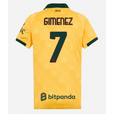 AC Milan Santiago Gimenez #7 Koszulka Trzecia damskie 2025-26 Krótki Rękaw AC Milan Santiago Gimenez #7 Koszulka Trzecia damskie 2025-26 Krótki Rękaw