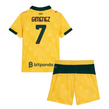 AC Milan Santiago Gimenez #7 Koszulka Trzecia dzieci 2025-26 Krótki Rękaw (+ krótkie spodenki) AC Milan Santiago Gimenez #7 Koszulka Trzecia dzieci 2025-26 Krótki Rękaw (+ krótkie spodenki)