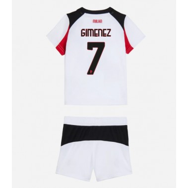AC Milan Santiago Gimenez #7 Koszulka Wyjazdowa dzieci 2025-26 Krótki Rękaw (+ krótkie spodenki) AC Milan Santiago Gimenez #7 Koszulka Wyjazdowa dzieci 2025-26 Krótki Rękaw (+ krótkie spodenki)