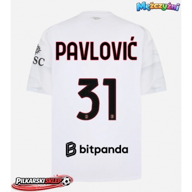 AC Milan Strahinja Pavlovic #31 Koszulka Wyjazdowa 2026-27 Krótki Rękaw
