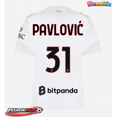 AC Milan Strahinja Pavlovic #31 Koszulka Wyjazdowa damskie 2026-27 Krótki Rękaw