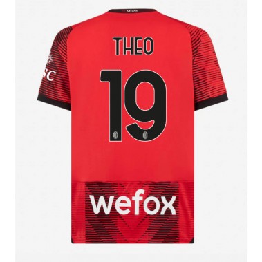 AC Milan Theo Hernandez #19 Koszulka Podstawowa 2023-24 Krótki Rękaw
