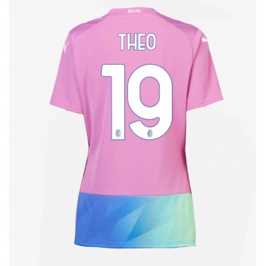 AC Milan Theo Hernandez #19 Koszulka Trzecia damskie 2023-24 Krótki Rękaw