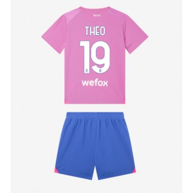 AC Milan Theo Hernandez #19 Koszulka Trzecia dzieci 2023-24 Krótki Rękaw (+ krótkie spodenki)