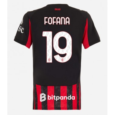 AC Milan Youssouf Fofana #19 Koszulka Podstawowa damskie 2025-26 Krótki Rękaw AC Milan Youssouf Fofana #19 Koszulka Podstawowa damskie 2025-26 Krótki Rękaw