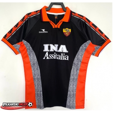 AS Roma 1998-1999 Koszulka Retro Trzecia Krótki Rękaw