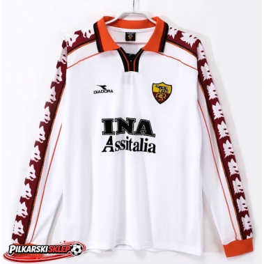 AS Roma 1998-1999 Koszulka Retro Wyjazdowa Długi Rękaw