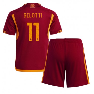 AS Roma Andrea Belotti #11 Koszulka Podstawowa dzieci 2023-24 Krótki Rękaw (+ krótkie spodenki)