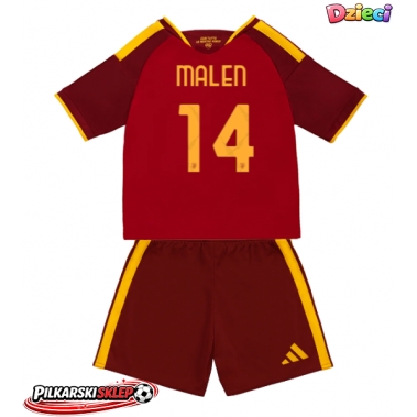 AS Roma Donyell Malen #14 Koszulka Podstawowa dzieci 2026-27 Krótki Rękaw (+ krótkie spodenki)
