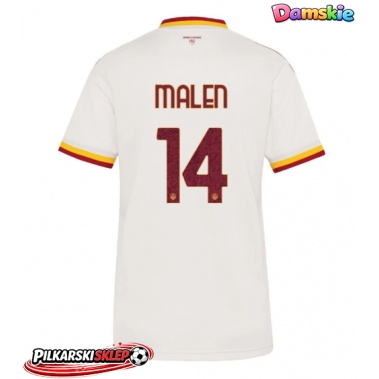 AS Roma Donyell Malen #14 Koszulka Wyjazdowa damskie 2026-27 Krótki Rękaw