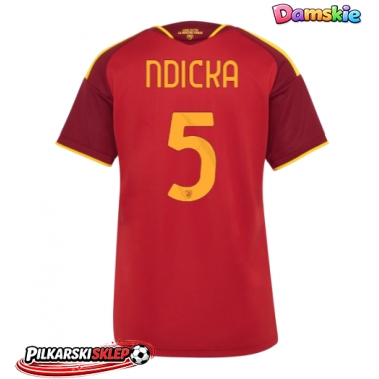 AS Roma Evan Ndicka #5 Koszulka Podstawowa damskie 2026-27 Krótki Rękaw