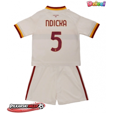 AS Roma Evan Ndicka #5 Koszulka Wyjazdowa dzieci 2026-27 Krótki Rękaw (+ krótkie spodenki)