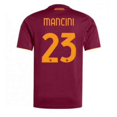 AS Roma Gianluca Mancini #23 Koszulka Podstawowa 2025-26 Krótki Rękaw AS Roma Gianluca Mancini #23 Koszulka Podstawowa 2025-26 Krótki Rękaw