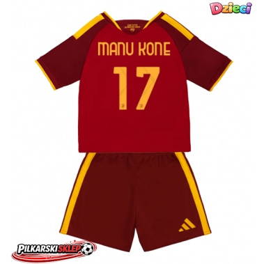 AS Roma Manu Kone #17 Koszulka Podstawowa dzieci 2026-27 Krótki Rękaw (+ krótkie spodenki)