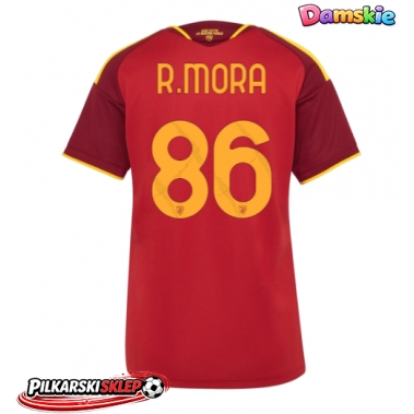 AS Roma Rodrigo Mora #86 Koszulka Podstawowa damskie 2026-27 Krótki Rękaw