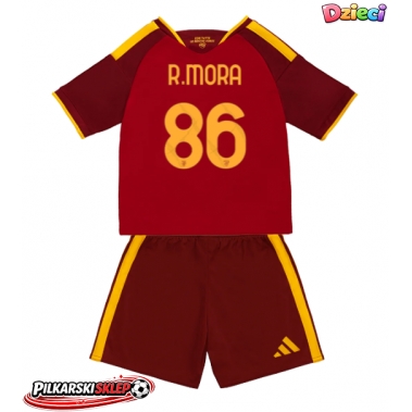 AS Roma Rodrigo Mora #86 Koszulka Podstawowa dzieci 2026-27 Krótki Rękaw (+ krótkie spodenki)