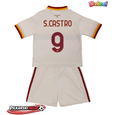 AS Roma Santiago Castro #9 Koszulka Wyjazdowa dzieci 2026-27 Krótki Rękaw (+ krótkie spodenki)