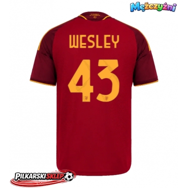 AS Roma Wesley Franca #43 Koszulka Podstawowa 2026-27 Krótki Rękaw