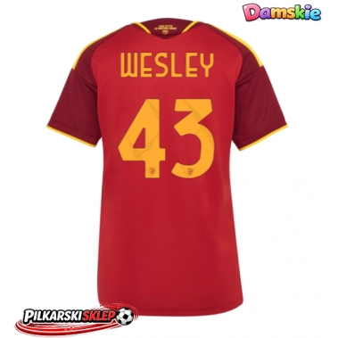 AS Roma Wesley Franca #43 Koszulka Podstawowa damskie 2026-27 Krótki Rękaw