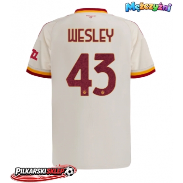 AS Roma Wesley Franca #43 Koszulka Wyjazdowa 2026-27 Krótki Rękaw