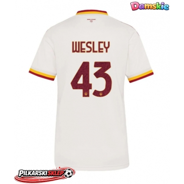 AS Roma Wesley Franca #43 Koszulka Wyjazdowa damskie 2026-27 Krótki Rękaw