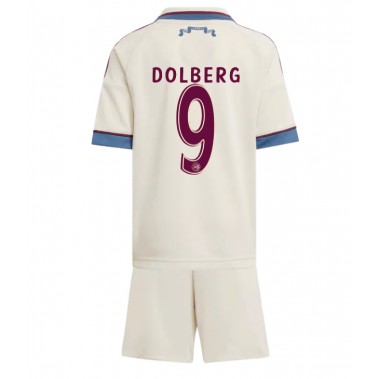 Ajax Kasper Dolberg #9 Koszulka Trzecia dzieci 2025-26 Krótki Rękaw (+ krótkie spodenki)