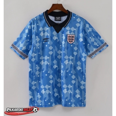 Anglia 1990 Koszulka Retro Trzecia Krótki Rękaw