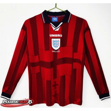 Anglia 1998 Koszulka Retro Wyjazdowa Długi Rękaw