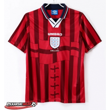 Anglia 1998 Koszulka Retro Wyjazdowa Krótki Rękaw