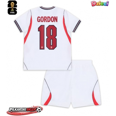 Anglia Anthony Gordon #18 Koszulka Podstawowa dzieci MŚ 2026 Krótki Rękaw (+ krótkie spodenki)