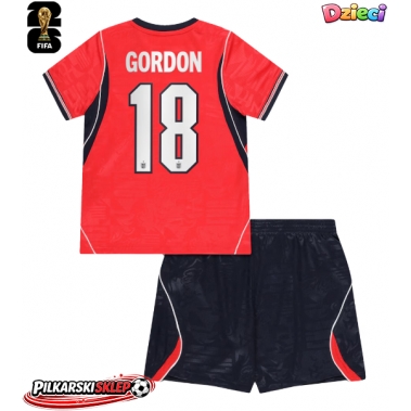 Anglia Anthony Gordon #18 Koszulka Wyjazdowa dzieci MŚ 2026 Krótki Rękaw (+ krótkie spodenki)