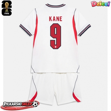 Anglia Harry Kane #9 Koszulka Podstawowa dzieci MŚ 2026 Krótki Rękaw (+ krótkie spodenki)
