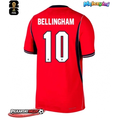 Anglia Jude Bellingham #10 Koszulka Wyjazdowa MŚ 2026 Krótki Rękaw