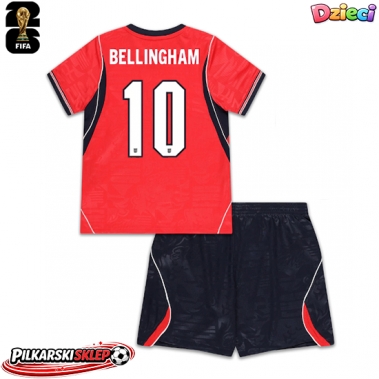 Anglia Jude Bellingham #10 Koszulka Wyjazdowa dzieci MŚ 2026 Krótki Rękaw (+ krótkie spodenki)