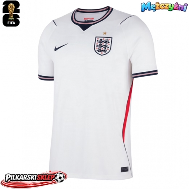 Anglia Koszulka Podstawowa MŚ 2026 Krótki Rękaw