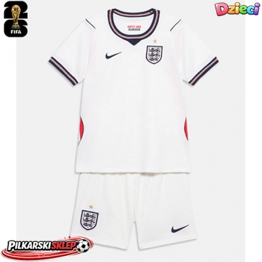 Anglia Koszulka Podstawowa dzieci MŚ 2026 Krótki Rękaw (+ krótkie spodenki)