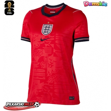 Anglia Koszulka Wyjazdowa damskie MŚ 2026 Krótki Rękaw