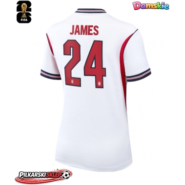 Anglia Reece James #24 Koszulka Podstawowa damskie MŚ 2026 Krótki Rękaw
