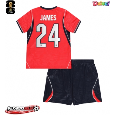 Anglia Reece James #24 Koszulka Wyjazdowa dzieci MŚ 2026 Krótki Rękaw (+ krótkie spodenki)