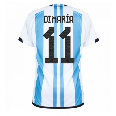 Argentina Angel Di Maria #11 Koszulka Podstawowa MŚ 2022 Krótki Rękaw