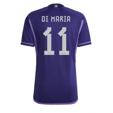 Argentina Angel Di Maria #11 Koszulka Wyjazdowa MŚ 2022 Krótki Rękaw