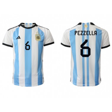 Argentina German Pezzella #6 Koszulka Podstawowa MŚ 2022 Krótki Rękaw