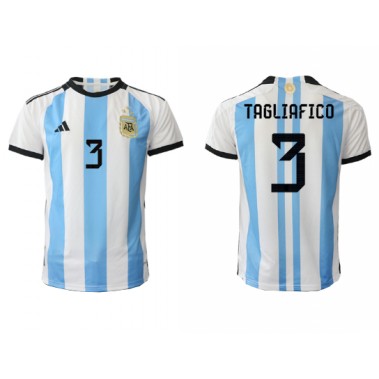 Argentina Nicolas Tagliafico #3 Koszulka Podstawowa MŚ 2022 Krótki Rękaw