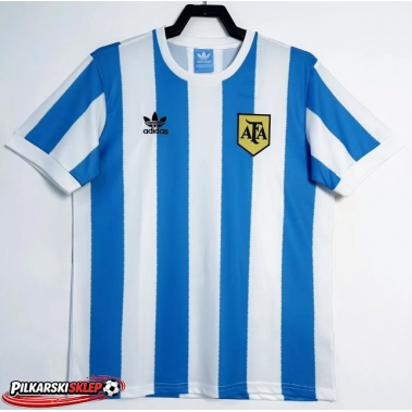 Argentyna 1978 Koszulka Retro Podstawowa Krótki Rękaw