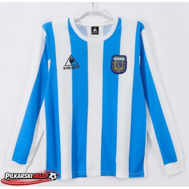 Argentyna 1986 Koszulka Retro Podstawowa Długi Rękaw