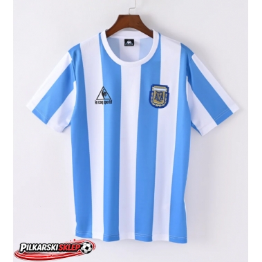 Argentyna 1986 Koszulka Retro Podstawowa Krótki Rękaw