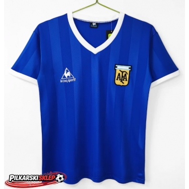 Argentyna 1986 Koszulka Retro Wyjazdowa Krótki Rękaw